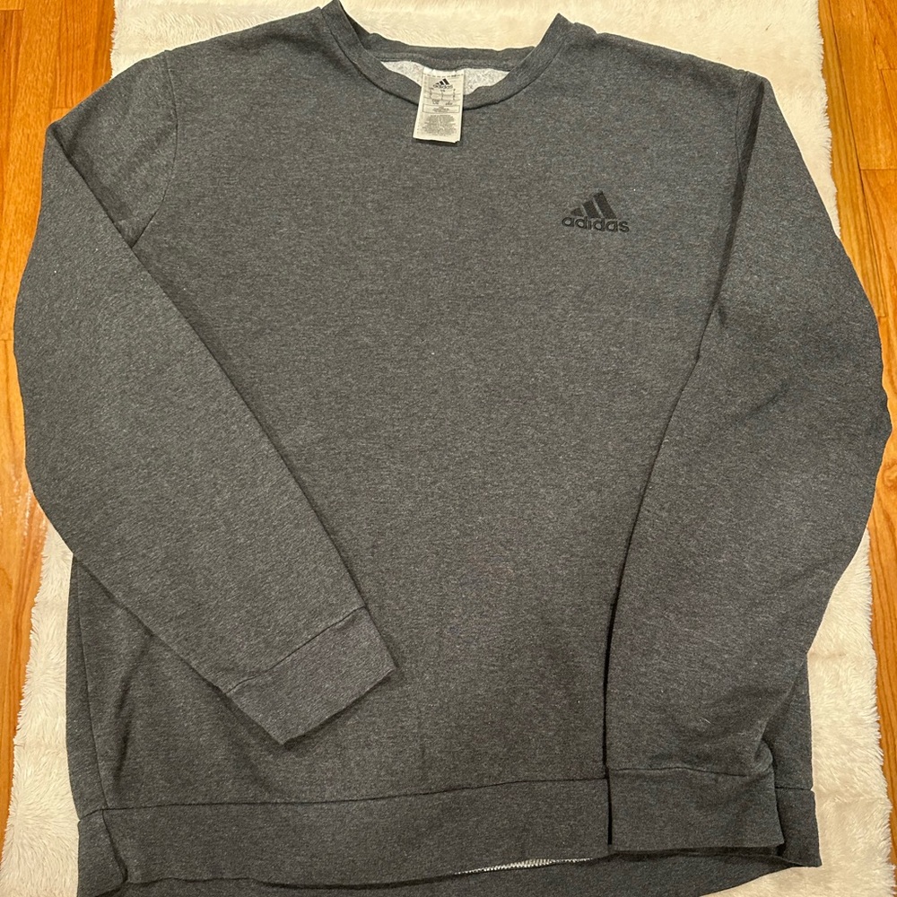 Adidas gray crew neck